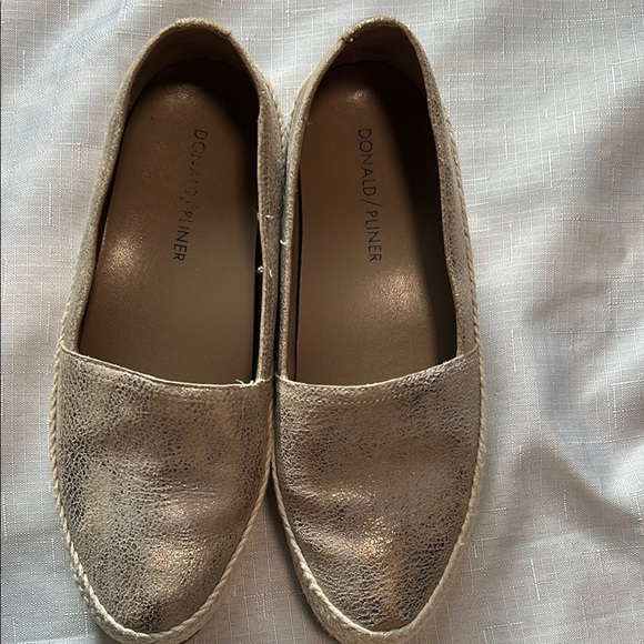 Donald J. Pliner Shoes - Donald J. Pliner Gold Espadrilles with Shimmery Finish